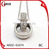 Fashion Jewelry Pendant Designs for Women Gemstone Double Ring Pendant thumbnail-2