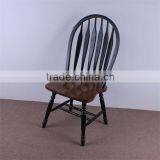 RCH-5006-2 Solid Wood Dining Chair Peacock Chair Brown Windsor Chair thumbnail-4