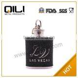 Hot Sale Glitter Leather Wrapped Mini Hip Flask thumbnail-5
