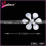 Cheap Hair Brush Metal Pins Wholesale Hair Pins, Silver Flower Pins for Kids Girls thumbnail-2