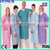 Disposable Colorful Lab Coats With Knitted Cuff and Knitted Collar