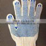 Polyester PVC Dotted White Cotton Work Labor Gloves thumbnail-2