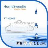 Stainless Steel L Shape Bathroom Corner Wall Shelf for Hotel and Home Made in Taiwan thumbnail-5