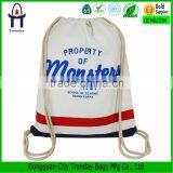 Customized Printing or Diy Dye Canvas Drawstring Backpack Bag Travel Pouch thumbnail-1
