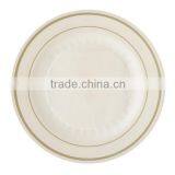 6'' Round Disposable Plastic Plate With Gold and Silver Rim thumbnail-5