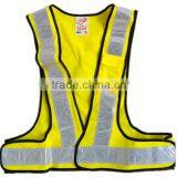 Fluorescent Yellow Reflective Vest With PVC Crystal thumbnail-1