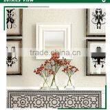Free Samples Printing Non Woven Wallpaper, Beige Neat Plain Wall Mural for Shop , High Quality Wallcovering Wholesale thumbnail-1