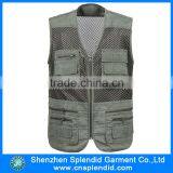 Provide OEM Service Men Clothing Multi Pocket Reporter Vest