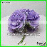Quality 6 Pcs Foam Material Artificial Roses Bulk thumbnail-1
