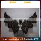Hot sale halloween large fairy feather wings black angel wings