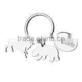 Custom Alloy Animal-shaped Charmed Keyholders