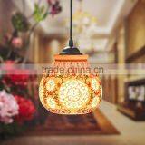 Jingdezhen Hollow Pastel Ceramic Pendan Hotel Pendant Light thumbnail-4
