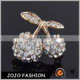 Fashion Korean Luxury Zircon Elegant Cherry Brooches for Women thumbnail-1