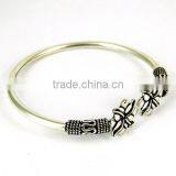 Excellent !! Flower Shape Plain 925 Sterling Silver Bracelet, For Beautiful Wrist, Fresh Silver Jewellery thumbnail-1