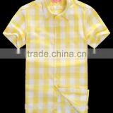 Mens T-shirt Yarn Dyed Cotton Checks Plaids Shirts thumbnail-1