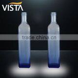 Round Dark Green Olive Oil Glass Bottle thumbnail-4