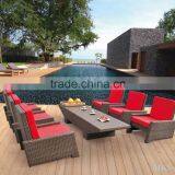 1.2 Thickness Alu Frame With Power Coating Hand Woven by Wicker - PVC Rattan Dining Set Furniture - Outdoor Rattan Sofa Set thumbnail-1