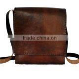 Tall Vertical Messenger Genuine Leather Bags for Men and Women Ipad and Tablets Crossbody Bags thumbnail-3
