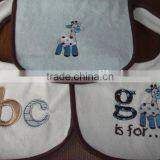 Custom logo design embroider babay terry bib