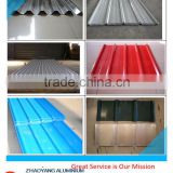 color coated aluminum roofing sheet with thickness 0.2mm to 1.5mm