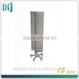 New 4-sided Rotating Metal Pegboard Spinning Hanging Display Rack HSX-S0104