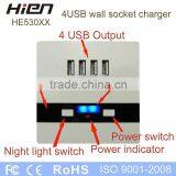 220v Extension Cord Socket Outlet USB Socket With 4 USB Port 5V3A 2 LED Indicator Suit for Hotel School Airport Railway Hospital thumbnail-6