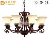 Modern Continental Antique Glass Chandelier, Creative Decorative Wrought Iron Chandelier thumbnail-3