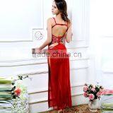 Top Quality Long Tube Red Mature Sexy Hot Fashion Show Lingerie thumbnail-3