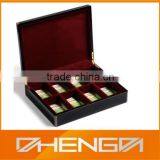 Custom Make Matte Wooden Tea Chest Box With Compartments thumbnail-1