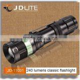 Aluminum Zoom Focus Light Flashlight, 2013 Police Flashlight, Use C REE XP-E Bright Led With Clip for Easy Carry