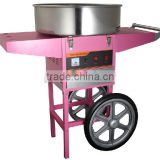 Portable Pink Gas Cotton Candy Machine With Trolley