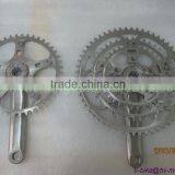 Ti Bike Chainrings and Cranks Custom Titanium Hand Brush Chainring and Cranks China Made Titanium Crankset for Bicycles