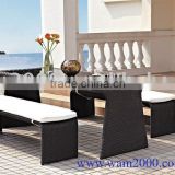 PE Wicker Dining Table and Chairs