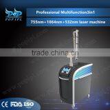 Best 755nm Laser Machine 3in1 Professional Multifunction POPIPL's 755nm Alexandrite Laser and Long Pulsed Laser 1064nm thumbnail-1