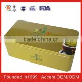 ISO SGS FDA UN For Tea Tin Can rectangle
