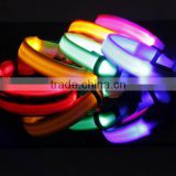 Magnetic bright colors dog collars with colorful LED lights