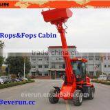 Everun Telescopic Wheel Loader ER1500 With Pallet Forks,Snow Bucket