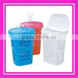 49L Flexible Plastic Flexible Laundry Basket With Wheeled thumbnail-1