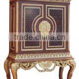 Exquisite Carved Wooden Side Cabinet/Curio Cabinet, Antique Palace Decorative Console Cabinet For Living Room thumbnail-2