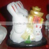 Hand Carving Small Stone Rabbits Craft thumbnail-1