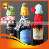 Custom Logo Knitted Wine Bottle Hat and Scarf