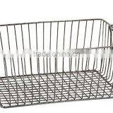 Wholesale Rectangular Large Antiqued Metal Wire Basket thumbnail-1