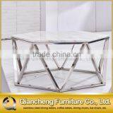 Brass Metal White Marble Coffee Table Made in China