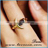 2016 New Popular Fashion Synthetic Stone Gold Ring thumbnail-3