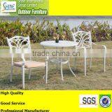 Outdoor furniture aluminum casting conversation chairs with table for garden furniture