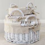 White Wicker Basket Product Type Baby Shower Gifts Used Small Wicker Shower Basket thumbnail-5