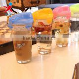cylinder tableware/drinkware wholesale/recycled,wide moutu glass cups with lids