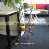 3 Flower Pot Display Garden Decorate Plant Flower Pot Metal Iron Plant Storage Stand thumbnail-2