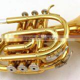 Chinese Cheap Gold Pocket Trumpet thumbnail-4
