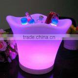 Mood Garden Champagne Pot/ Out Door Plastic Storage Container/LED Ice Bucket/color Chaning Outdoor Planter